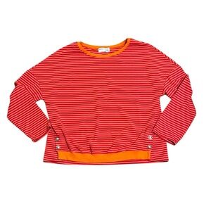 PRIMP n’ POSH soft fleece striped crew neck sweater